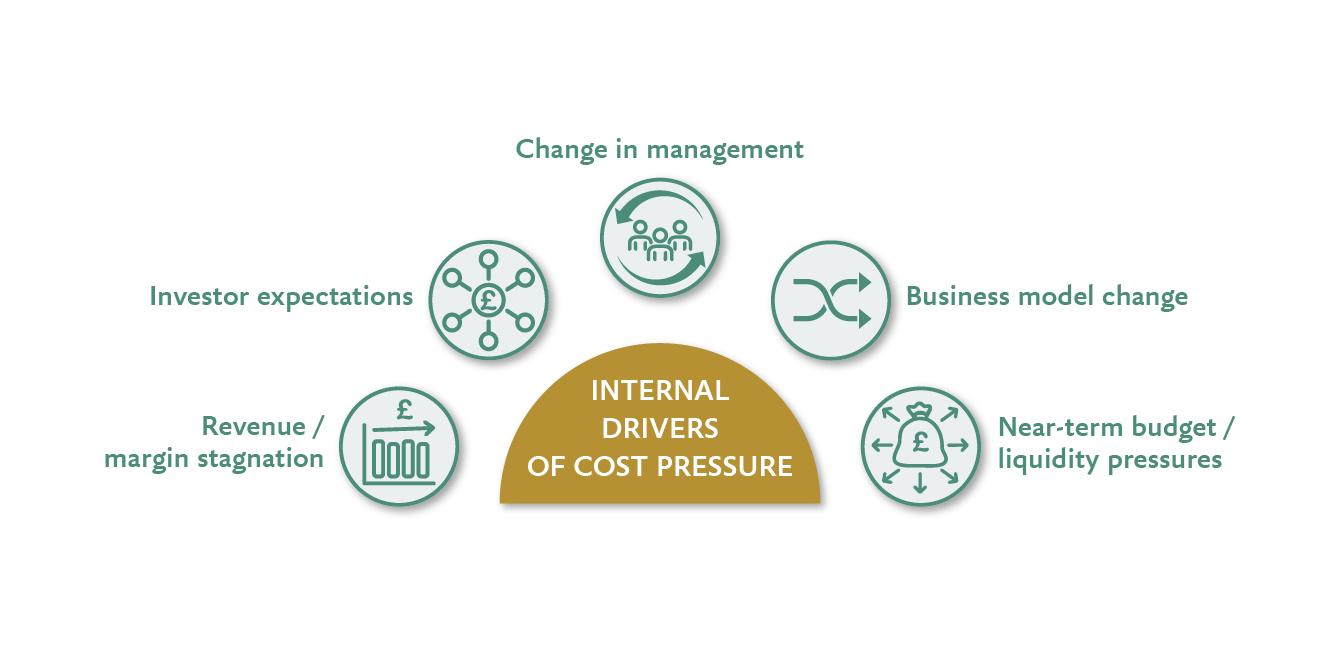 An infographic showing the various internal cost drivers you might encounter.